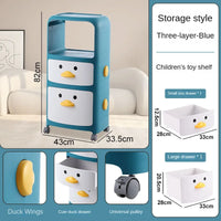 Cartoon Bedside Table Children's Storage Cabinets Finishing Rack Cabinet Cosmetic Organizers Sundries Sorting Bedroom Furniture