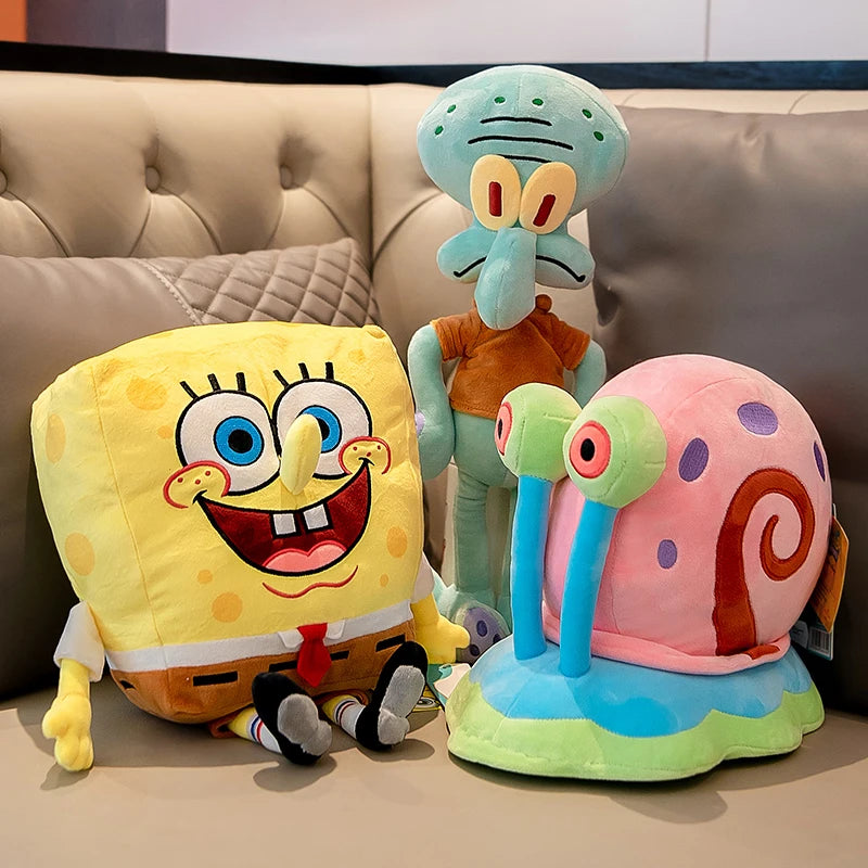 Anime Plushie Doll Spongebob Peluches Doll Squarepants Patrick Star Squidward Eugene Krabs Gary Kawaii Cartoon Stuffed Plush Toy