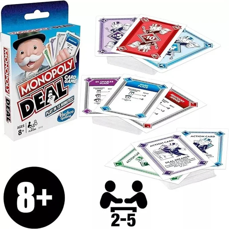English Iron Box Monopoly Card Board Game Monopoly Deal Monopoly Deal Card Game Fun Family Game