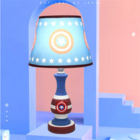 Kids room blue cartoon desk lamps boys' room bedside lamp bedroom decoration LED button switch study table lights fixtures