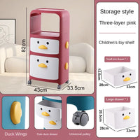 Cartoon Bedside Table Children's Storage Cabinets Finishing Rack Cabinet Cosmetic Organizers Sundries Sorting Bedroom Furniture