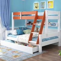 Bunk Beds for Children - Modern Simple Design - Solid Wood Construction with Storage Function - Ideal for Kids Bunk Bed Kid Bed