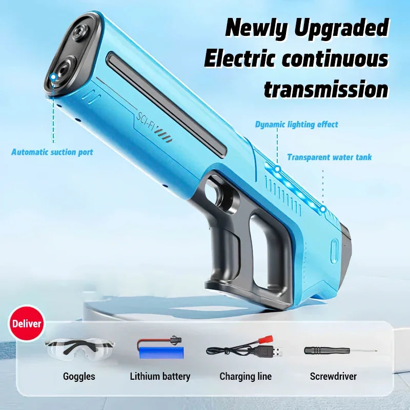 Electric Water Guns For Adults Powerful Squirt Automatic Water Suction Water Blasters Summer Outdoor Beach Toy For boys Kid Gift