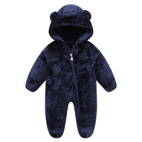 Newborn Baby Flannel Rompers Soft Warm Autumn Winter Bodysuit for Boys & Girls Cartoon Print Jumpsuit 0-19M Newborn Baby Clothes