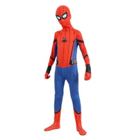 3-12Y Child Spider-Man Role-Play Costume Movie Superhero Mask Jumpsuit School Festival Performance Outfit Halloween Party
