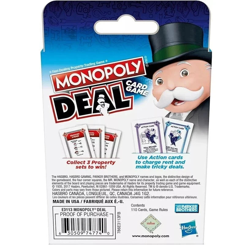 English Iron Box Monopoly Card Board Game Monopoly Deal Monopoly Deal Card Game Fun Family Game