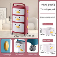Cartoon Bedside Table Children's Storage Cabinets Finishing Rack Cabinet Cosmetic Organizers Sundries Sorting Bedroom Furniture